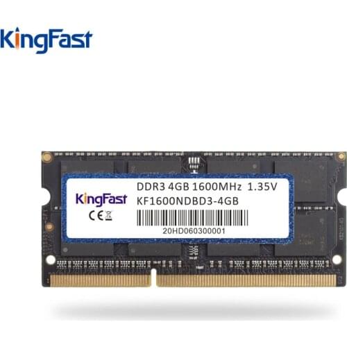 KingFast memoria ram ddr 3 ddr3 4GB 8GB 1600 MHz Laptop Memory DDR3L 8 GB 1600MHz 1.35V 204pin Sodimm Notebook RAM for Laptop