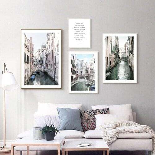 Venezia italia città Poster su tela architettura paesaggio stampa arte murale pittura immagine decorativa nordica decorazione do