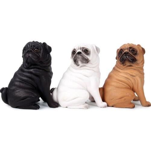 Turn Around Pug Dog Animals Figure Collectible Toys Dog Animal Action Figures Kids Plastic Toys
