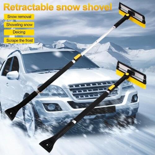 Snow Brush Retractable Detachable Removal Shovel Tool Device Window Glass Frost Winte Ice Scraper Tool Windshield Auto Care 2020