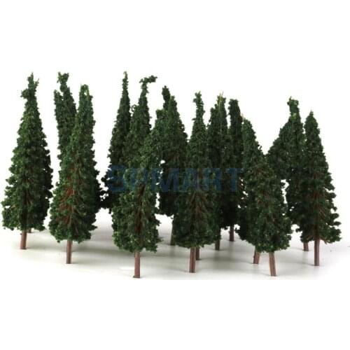 SPMART Pagoda Trees Model Train Railroad Scenery 50pcs 1:100