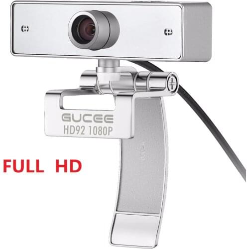 Webcam GUCEE HD92 Web Camera for Skype with Built-in Microphone 1920 x 1080p USB Plug and Play Web Cam Widescreen Video