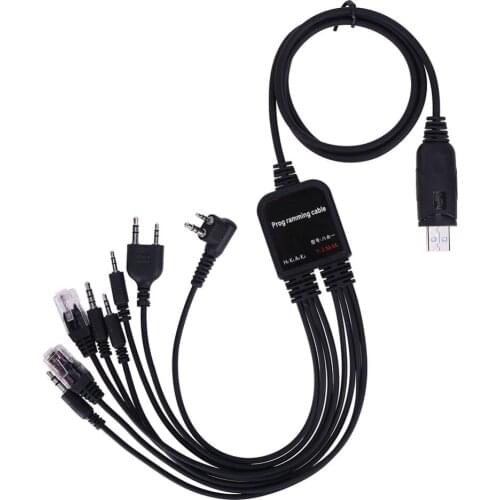 1pc 8 In 1 USB Programming Cable PTT Walkie Talkie Program Wire Lines for Baofeng Motorola AXU4100 AXV5100