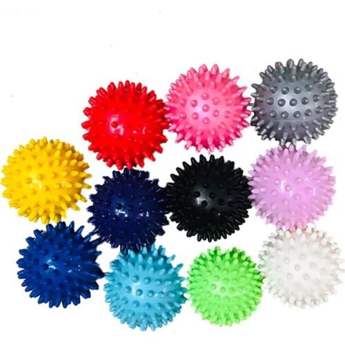 1PC PVC Muscle Massager Ball Spiky Massage Ball For Yoga 75mm Gym Trigger Point Hand Foot Massage Yoga Fitness Balls Exercise