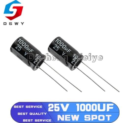 10PCS Higt Quality 25V1000UF 10*17mm 1000UF 25V 17*10 Electrolytic Capacitor