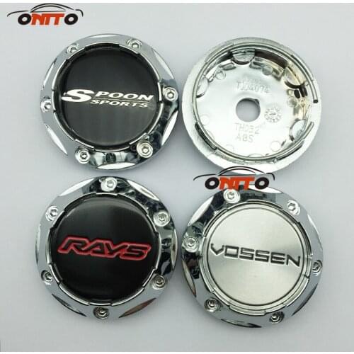 100pcs/lot 65MM FOR VOSSEN SPOON RAYS logo Emblem Car Wheel Center Cap Hub Cap Wheel Dust-proof emblem covers car styling