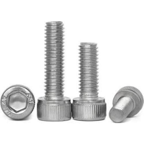 100 Pcs M1.4 M1.6 M2 M2.5 M3 M4 Cap Screws Stainless Steel Hex Socket Head DIN912