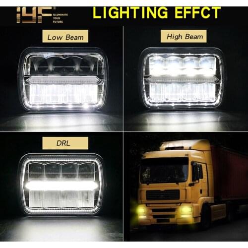 12V 24V 36V 7x6 5x7inchs LED Headlights Hi/Low Beam Sealed Beam Headlamp for Wrangler YJ Cherokee XJ Trucks PICKUP TRUCK