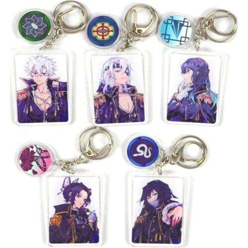2021 Anime Demon Slayer acrylic Key Chains Figure military uniform Keychain Rengoku Kyoujurou Student Toy Kochou Shinobu Keyring