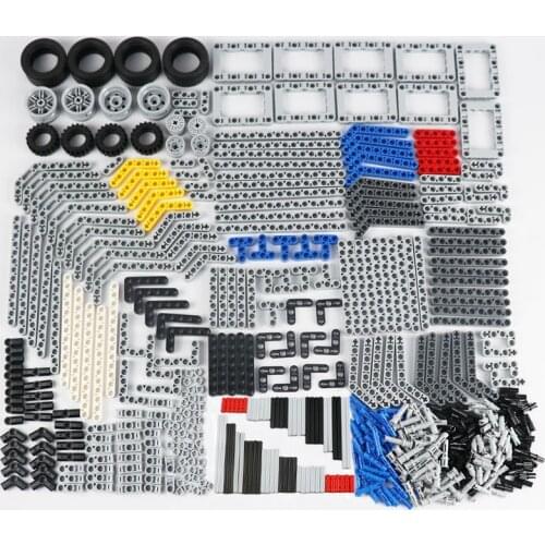 596pcs City Building Blocks Technical Parts Liftarm Beam Axle Connector Pin Wheels MOC Toys RC Car Accessory Techniks Brick Sets