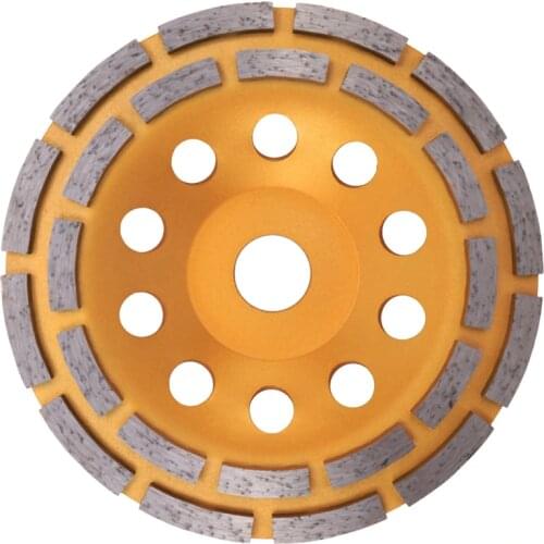 150Mm 7 Inch Diamond 2 Row Segment Grinding Wheel Sanding Disc Sander Grinder Cup Abrasive Tools 22Mm Hole for Concrete Granite