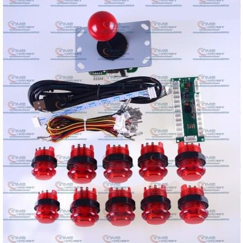 Arcade DIY Kits with Arcade USB Encoder Board 5V LED Lamp Buttons Arcade Joystick for MAME Handle Control Panel Game Rocker
