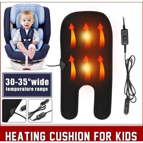 12V Car Baby Winter Car Seat Cover -30~+35° Temperature Adjustable Fiber Cloth Heater Warmer Pad Winter Car Seat Cover For Kid