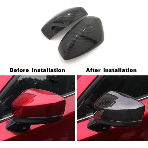 Auto decoration Carbon Fiber Car Door Side Rear View Mirror Cover Fit For Mazda Cx-5 Cx5 2012 - 2014 2Pcs/set