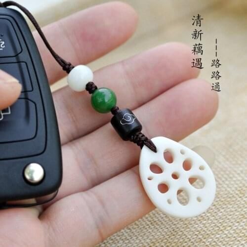 Keychain womans the untamed key Chain Men Mo Dao Zu Shi Pendant Lotus Root Slices Keyring Plastic Key Holder Wei Wuxian Llaveros