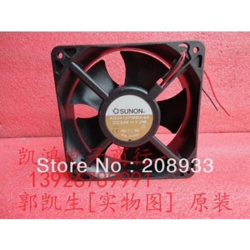 For SUNON built quasi KD2412PMBX-6A 24V 7.2W 12CM 12038 inverter ++cooling fan