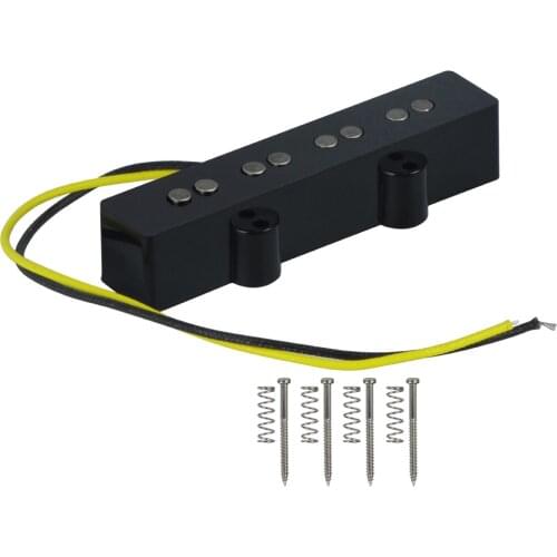 FLEOR Open Alnico 5 Jazz JB Bass Pickup Bridge Pickup Braided Cloth Cable for 4 String Bass Parts