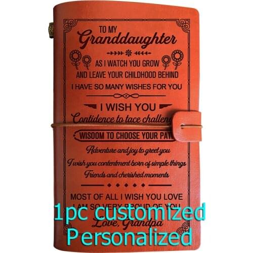 Engraved Leather journal personalized gifts to my husband BJ204 Customized Notebook A5 Dropshipping Supplier US Store Diary