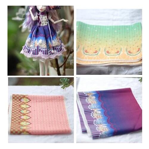 Doll Clothing DIY Sewing Craft Handmade Doll clothes material Fabric For blyth BJD Doll Cloths 16*47cm