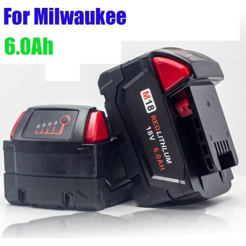 Bonacell 3PCS 6.0AH Li-Ion Tool Battery For Milwaukee M18 48-11-1815 48-11-1850 2646-20 2642-21CT Replacement M18 Battery Charge