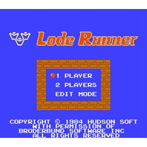 Lode Runner 60 Pins English Version Game Cartridge for 8 Bit 60pin Game Console