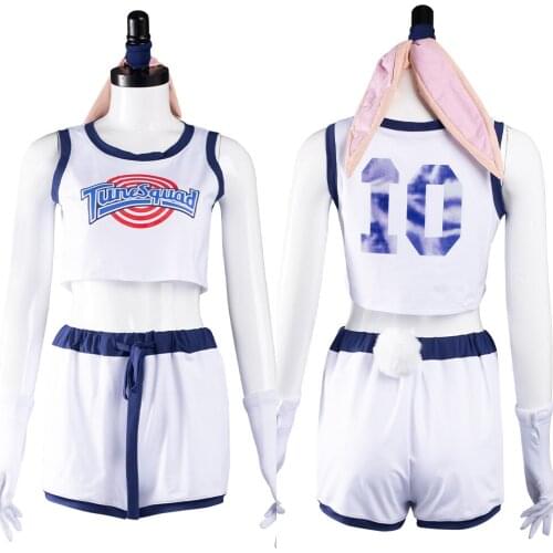 Lola Bunny Rabbit Cosplay Costume Sexy Bunny Basketball Jersey Stitched Number Suit Halloween Carnival Sport Cheerleader Set