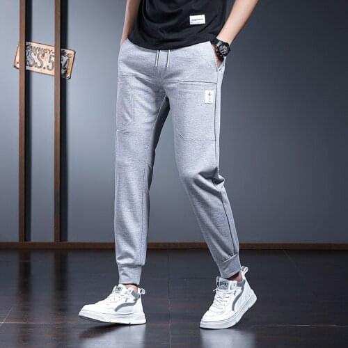 Sport sweatpants men Elastic Waist Black Gray Cargo Casual Pant Male tracksuit bottoms 2021 Fashion
