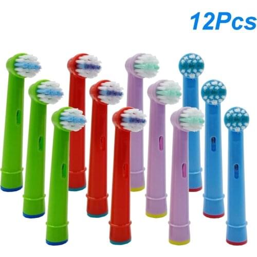 12pcs Replacement Kids Children Tooth Brush Heads For Oral-B Electric Toothbrush Fit Advance Power/Pro Health/Triumph/3D Excel