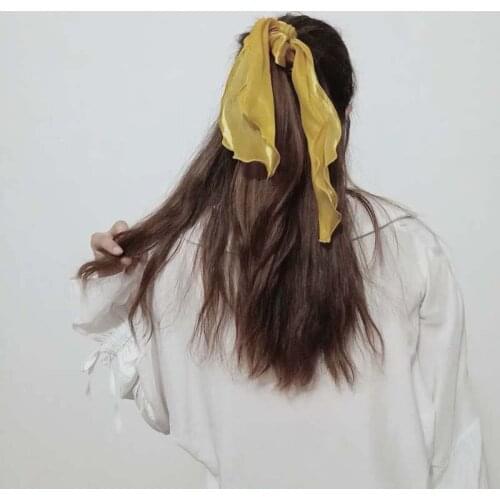 2020 New Streamer Silk Satin Hair Ring European And American Adult Super Fairy Silk Bowel Hair Accessories