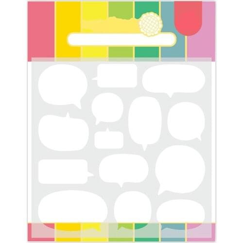 2021 New Bubble Chat Box Plastic Shielding Plate Stencil For Making Scrapbooking Background Card No Metal Cutting Dies Stamp Set