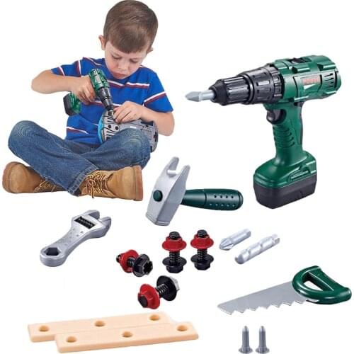 Educational Toys Boys' Electric Maintenance Tools Childrens Tools Portable Box Simulation DIY Tool Set