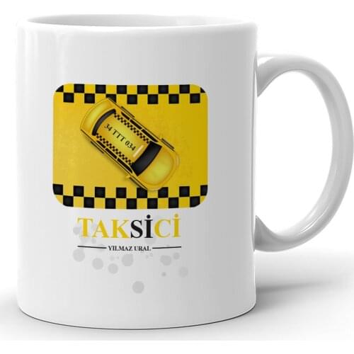 Personalized Professional Cabbie Design White Mug Cup-3