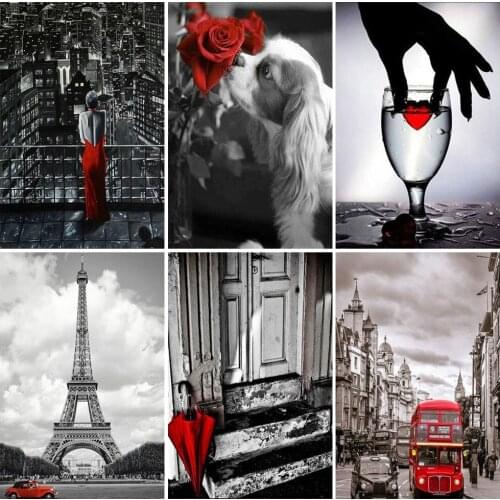 Landscape 5D Diamond Painting DIY Full Square City Bead Embroidery Sale Mosaic Art Rose Flower Cross Stitch Kit Home Decor Gift