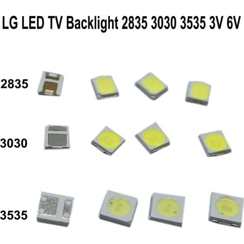 50-100pcs Pcs For LG led tv backlight 2835 3030 3535 3V 6V 1W 3W kit electronique led for lcd tv repair Cool cold white
