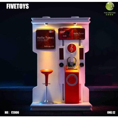 FIVE TOYS 1/12 Jukebox Toy Model F2006 Lighting Scene Accessories Fit 6'' Action Figure Doll in stock k