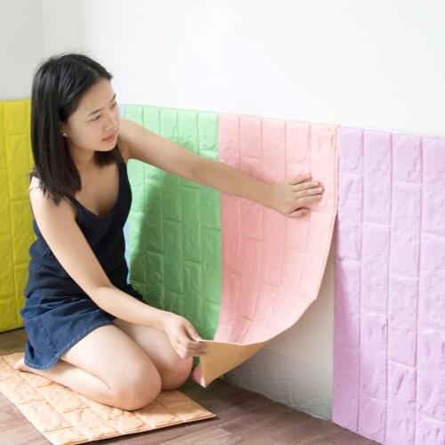 77*70cm PE DIY Foam 3D Self Adhesive Panels Wall Stickers Home Decor Embossed Brick