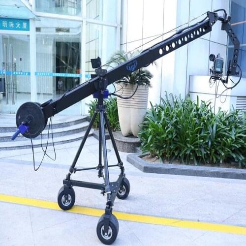 Andy Jib 303 3M Video Crane For Camera Support With Remote Head System 3 Wheel Dolly TV Broadcasting Equipment