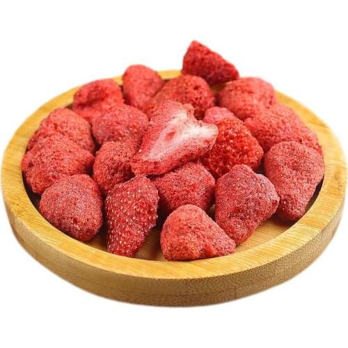 Strawberry Freeze Dried Fruits Snacks Chunks - Non-GMO 100% Natural and Organically Processes Bake Material Cake Decorate
