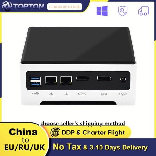 Topton New Mini Computer Intel Core i9 10880H i7 10750H 2*DDR4 2*M.2 Barebone PC NUC Windows 10 TV BOX 2*Lan Dual Band AC WIFI