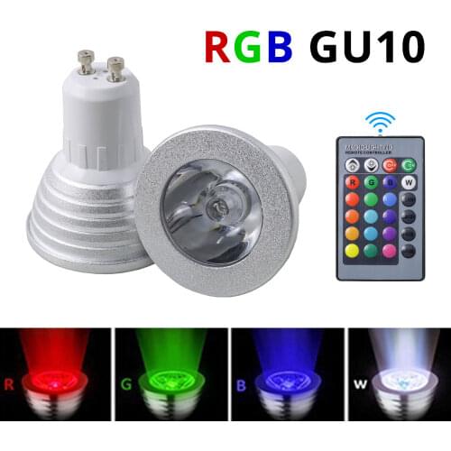 3W 5W Smart Light Bulb GU10 Smart RGB LED Lamp with IR Remote Control Dimmable for Home Bedroom Decoration