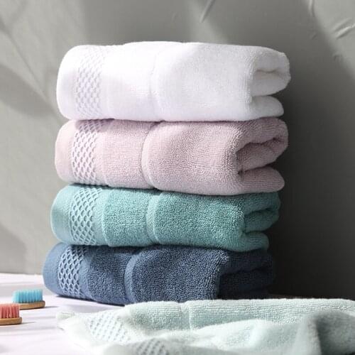 Thickened face towel soft water absorbent solid color household adult gift towel pure cotton
