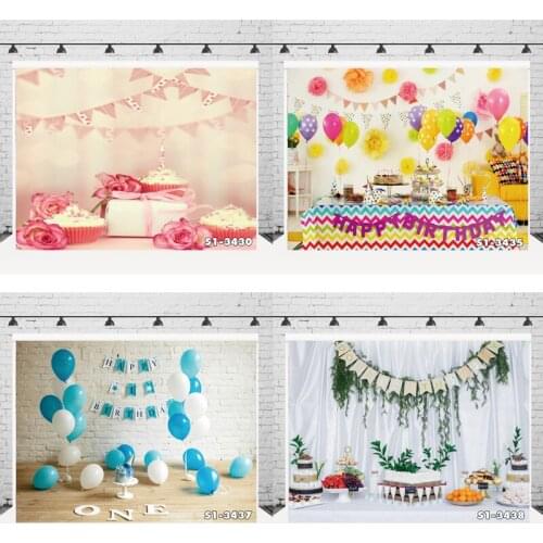 Vinyl photography background fantasy balloon series childrens cute cartoon birthday party background