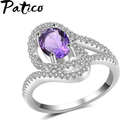 Top Quality Classic Oval Cubic Zirconia Wedding Ring With 4 Prongs 925 Sterling Silver Color Full Size Rings Wholesale