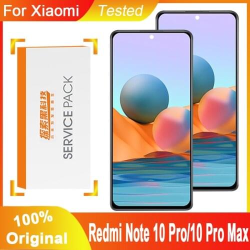 Original 6.67" LCD For Xiaomi Redmi Note 10 Pro M2101K6G AMOLED Display Touch Screen Digitizer Assembly Redmi Note 10 Pro Max