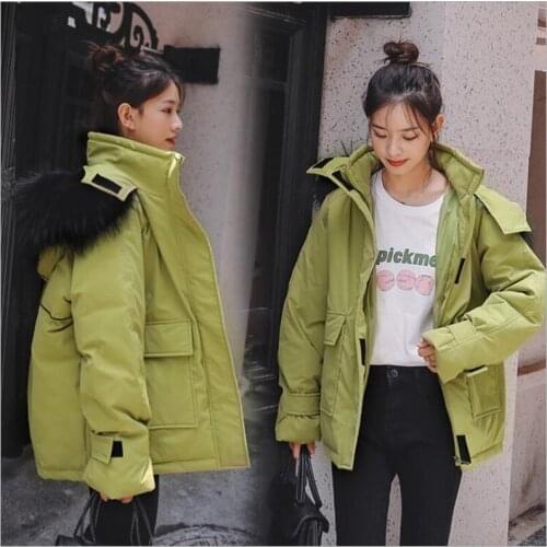 5 Colors 2019 Winter Jacket Women Short Down Cotton Padded Parkas Hooded Warm Thick women Parka loose Female Coats Z139