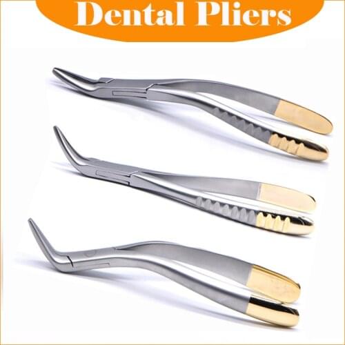 Dental Forcep Root Fragment Minimally Invasive Extraction Tooth Pliers Instrument Curved Maxillary Mandibular Teeth