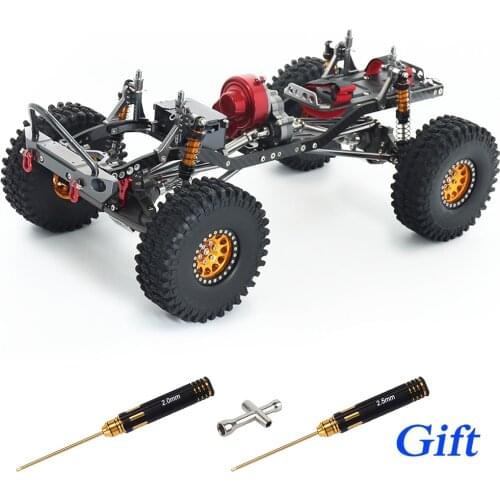 1 / 10 Simulation Climbing Car Crawler Metal Chassis Frame 312 Wheelbase With Tire Bumper Suitable for Scx10 II 90046 Model Car