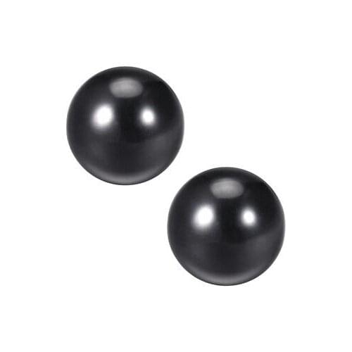 2 Pcs Thermoset Ball Knob M12 Female Threaded Machine Handle 40mm Diameter Black