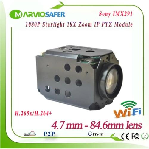 2MP FULL HD 1080P IP Wifi PTZ Network Camera Module CCTV Starlight Colorful Night Vision Sony IMX291 18X Optical Zoom RS485