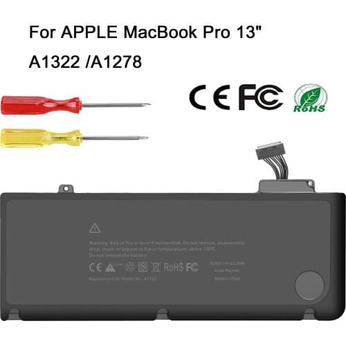10.95V 63.5Wh A1322 A1278 Battery for Apple MacBook Pro 13" 2009 2010 2011 MB991LL/A MB990LL/A MB990J/A MC700 MC724